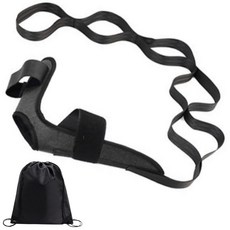 샵업 하체 운동 허벅지 다리 근육 종아리 스트레칭 밴드 파우치 세트, 1세트, 블랙