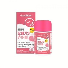 [브레인스포굳라이프] 내츄럴플러스 굿앤키즈 알티지 오메가3 츄어블 1000mg, 1박스, 90정