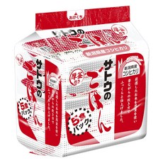 SATUO 灑拖 新潟縣特產即食越光白米飯 5盒入, 1kg, 1袋