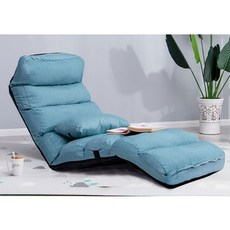 1인용 싱글 5단 토퍼 침대토퍼 접이식 간이침대 거실 매트리스, 블루