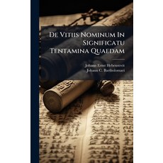 (영문도서)De Vitiis Nominum In Significatu Tentamina Quaedam Hardcover, Hutson Street Press, English, 9781024609943