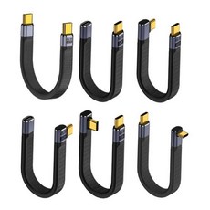 K1AA PD3 1 40Gbps 유형 코드 고속 비디오 충전 출력 케이블 240W, 13cm 정도, ➠스트레이트 그레이