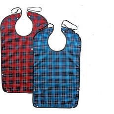 남성용 HY C 턱받이 재사용 가능한 대형 방수 의류 보호기 크럼 캐처, 2pa Blue red