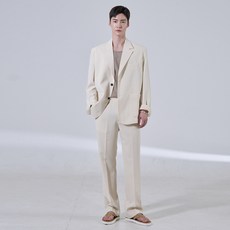 HYOJI [夏季]可以使用洗衣機的半寬鬆版型套裝西裝 3006