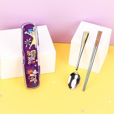 릴팡 인사이드아웃2 올인원 올스텐 수저 클리어케이스3P세트 IS8887, 단품, 1개