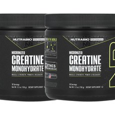 뉴트라바이오 퍼포먼스 마이크로나이즈드 크레아틴 모노하이드레이트 NutraBio Performance Micronized Creatine Monohydrate 150g, 2개