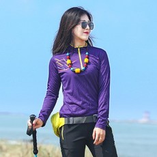 超彈力透氣情侶機能衣 登山休閒女款立領長袖排汗快乾衣 台灣現貨吸濕排汗衫 休閒運動速乾上衣