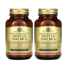 [1+1] Solgar 솔가 비오틴 1000 mcg 250정 바이오틴 Biotin 솔땡 고약사 약들약 베지캡슐 2개