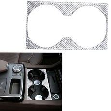 碳銀 亮光真碳纖維 Carbon Fiber 水杯面板貼片 B款 適用於 12-19 W166 C292 GLE350 ML63