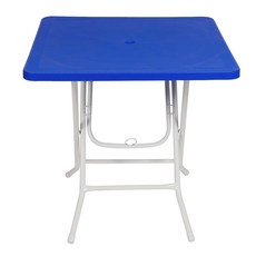 지오리빙 접이식 플라스틱 테이블, 사탁 코발트블루