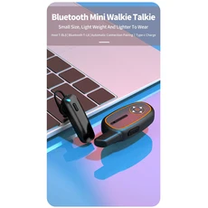 무선 블루투스 이어폰 미니 워키토키 2W 1 개, 01 빠른  Mainland, 01 미국인, 01 검정색