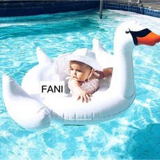 現貨天鵝泳圈 兒童泳圈 游泳圈 造型泳圈 海灘玩水必備, 1個