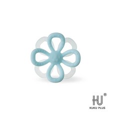 桃園小太陽 酷咕鴨 KUKU PLUS 小花辮矽膠固齒器, 氣泡藍, 1個