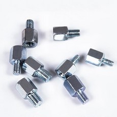 우리파파 오토바이 백미러 연장볼트 사이드 미러 변환 어댑터 역나사 정나사 8mm 10mm, 09-1) 10내부(정)+8볼트(정)-블랙, 1개