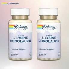 [60캡슐] 솔라레이 L-라이신 모노라우린 베지캡슐 60정, 500mg, 2개