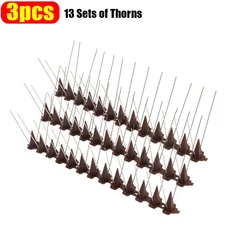 스테인리스 스틸 새 스파이크 비둘기 퇴치대 다람쥐 못 발코니 지붕 정원 울타리용, 02 3pcs (13 thorns)