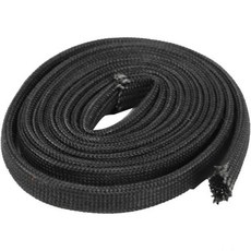 슈퍼패스트레이싱 5피트 열 보호 슬리브 유리섬유 조절 가능 차폐 블랙 x 6mm14인치 자동차 배선용, black, 1/4", 1개