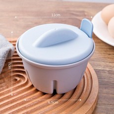 전자레인지 수란 계란 이중 블루 기계 만드는 용기 틀, 블루 (단일 구획), 기본 색상