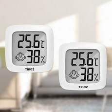 [1+1기획] TOZ 신생아 디지털 미니 온습도계, 2개, 화이트