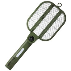 ADAMOUTDOOR 摺疊式電蚊拍二代 (附捕蚊燈功能), 軍綠