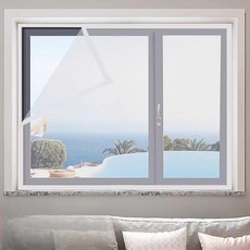 skansol 창문 베란다 벨크로 탈부착 방충망, 화이트