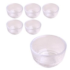 크리스탈 내열 미니 유리 찻잔 6개입 세트 두꺼운 다도 차 유리잔, 6개, B타입70ml