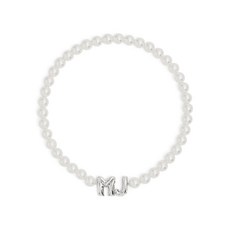 마크제이콥스 MJ 레터링 로고 펄 네크리스