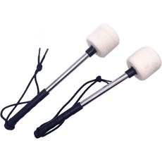 지아유이 베이스 드럼 망치 팀파니 펠트 스테인리스 스틸 손잡이 타악기 마칭 밴드 액세서리 더 큰 부착, A Pair of 60mm Mal