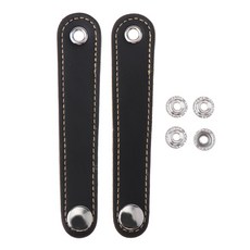 블랙 12cm의 아코디언 커버 용 3x2pcs PU 가죽 조절 식 스트랩 버클