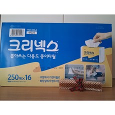 코스트코 크리넥스 뽑아쓰는 다용도 종이타월 (+ 스카치-브라이트 옥수수 그물망사 수세미 1개), 16개, 250매