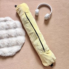 휴대용 목베개 기내용 여행용 야외 수납포켓 대형 장거리, 옐로우