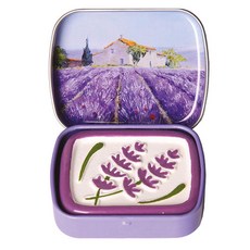 薰衣草田園風石膏香氛片，清新空氣，持久散香，鐵盒包裝，居家香氛擺飾, 無香味