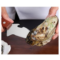 조개칼 굴칼 전복칼 바지락 굴 조개 까는 칼 도구 스텐 나이프, 1개, 원목색