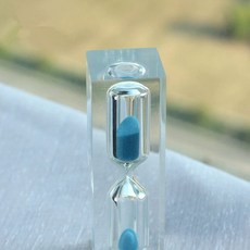 아크릴 투명 모래시계 타이머 양치시계 원형 칫솔질 계란 부엌 대형, 2분 블루 샌드