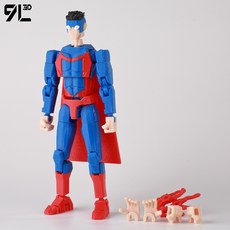 전쟁 피규어 모형 밀리터리 전투함 군인 인빈서블 워 익스트림 이블 마크 9L 3D 프린팅 관절 영 히어로 럭키 13 인형 선물, [30] 슈퍼맨 마크