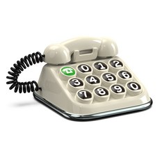 라나야 아날로그 레트로 전화기 차량용 주차 번호판, 1개, 화이트