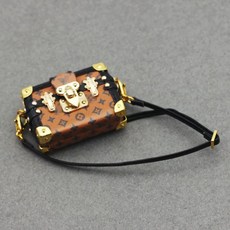 팝마트 인형 미니어쳐 가방 라부부 베이비 백 CRYBABY 15cm 핸드백 트렌드, 14 L 라이트 브라운 스퀘어 백
