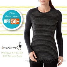 SmartWool 女 中厚保暖 圓領長袖羊毛衛生衣 NTS250 內搭衣 刷毛衣 登山底層衣
