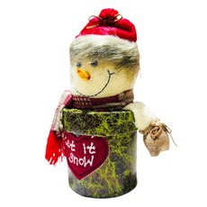 聖誕節收納盒, 1個, 雪人