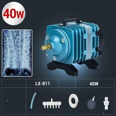 기포기 양식장 산소 발생기 펌프 낚시터 고출력 연못 통 충전식 수족관 에어 어항 30W + 12m호스 버블스톤6개, 1개, 40W 811 12m 디퓨저플레이트, 기본 모델명/품번