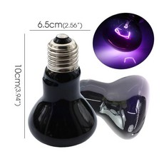 발열전구 온열 열등 220-240V 가금류 난방 전구 100W75W60W50W25WW 파충류 식물 양서류 반려동물 가축 적외선 절연, 25W, Black-1PCS