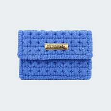 네트공예 DIY 세트 - 카드 지갑 만들기 망스티치 재료 덮개형_handmade 직사각(소) 골드 팬던트, 16. P-15 블루, 1세트