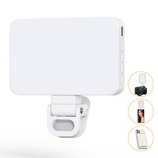 휴대용 LED 촬영 조명 스마트폰 유튜브 라이브 방송 셀카 노트북 카메라 촬영 조명, 1개