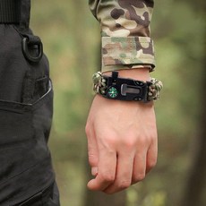 求生傘繩手環 edc 工具 救生手環 戰術手環 多功能手環 求生工具 登山 野外【FF040】走走去旅行, 1個, 隨機出貨