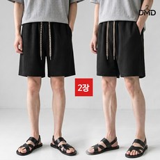 [2P] 블랙 여름 아이스 남자 반바지 냉감 쿨 밴딩 남성 팬츠 밴딩