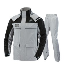 COUYOR 오토바이 우비 방수 배댈복 상하의 세트 고등급 방수 우의, 그레이