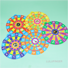 [룰루핑거] 다트판 종이 색상랜덤 15x16.1cm 2E-02-108, 1개