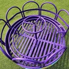 대형 회전 목마 펜션 캠핑장 말 키즈카페 탑승 놀이터, 3. 철제 의자 우산 포함 140X140