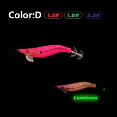 에깅 오징어 낚시 미끼 1.5 # 1.8 # 2.2 # 나무 새우 미끼 미니 오징어 미끼 빛나는 문어 지그 웹풋, 02 70mm 7g, 12 D