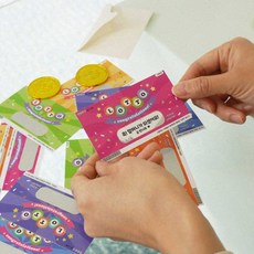 서프라이즈 복권 축하 선물 긁는복권 카드, 1개, 복권5.오렌지-이모